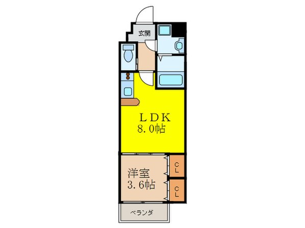 プレジオ新大阪の物件間取画像